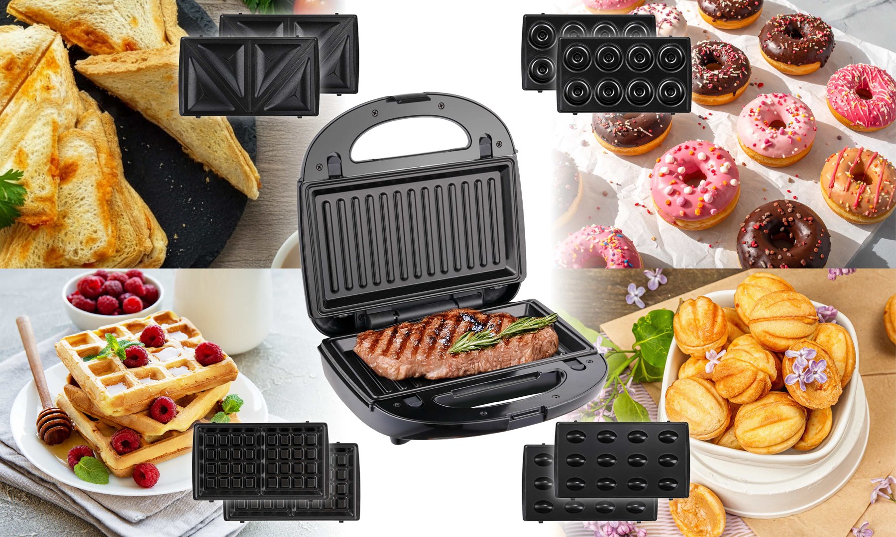 ELDOM ST250 MULTIX 5 IN 1 MULTIFUNCTIONAL SANDWICH MAKER-13