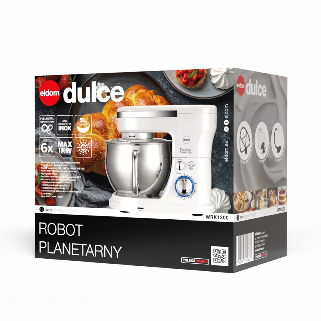 ELDOM WRK1300 DULCE PLANETARY ROBOT 1300 W White-10