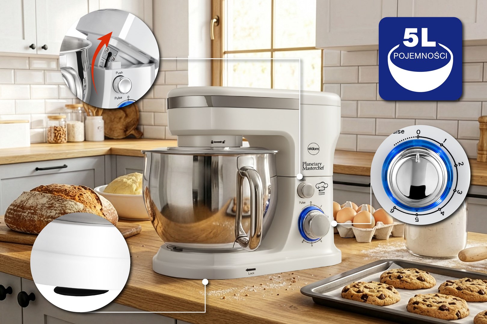 ELDOM WRK1300 DULCE PLANETARY ROBOT 1300 W White-4