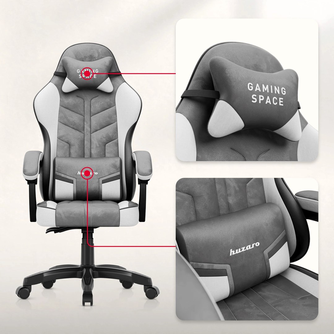 Gaming stolica HUZARO Force 2.7 siva boja-2