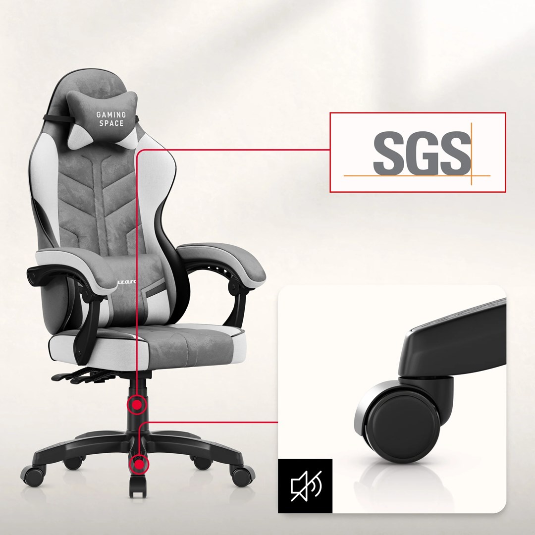 Gaming stolica HUZARO Force 2.7 siva boja-5