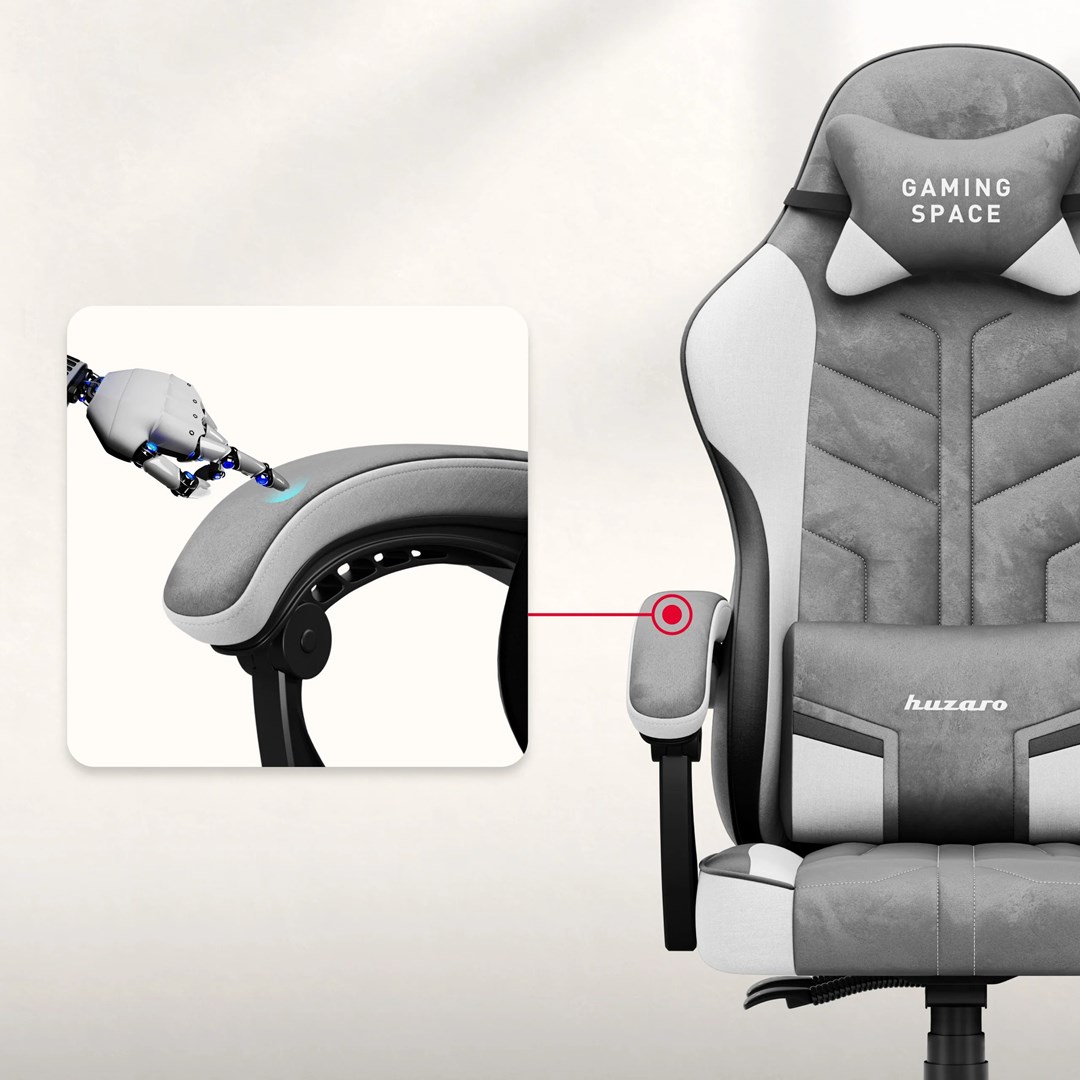 Gaming stolica HUZARO Force 2.7 siva boja-3