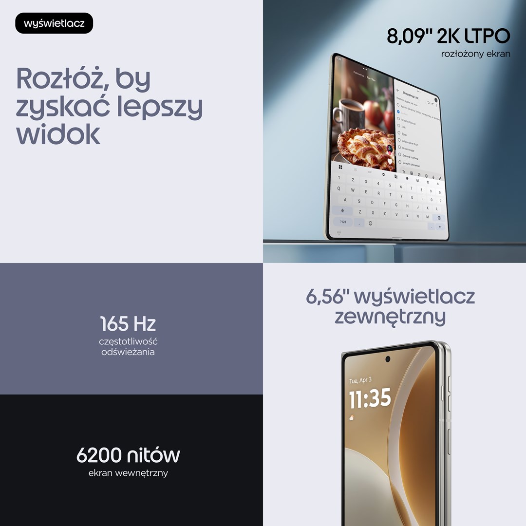 Motorola razr fold 20.6 cm (8.09") Dual SIM Android 16.0 5G USB Type-C 16 GB 512 GB 6000 mAh White-7