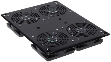Ventilatorska polica LANBERG za rack ormar 19" 1U (4 ventilatora, s termostatom) crna boja-0