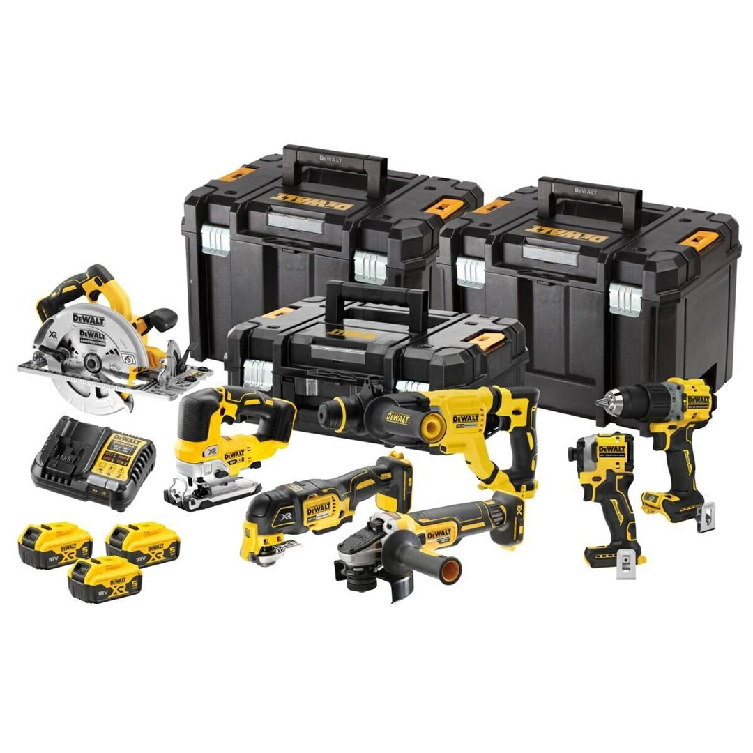 DEWALT ZESTAW COMBO 18V DCK706P3T (DCD805, DCF850, DCS355, DCH263, DCG405, DCS572, DCS334) 3x5,0Ah 3xTSTAK-0