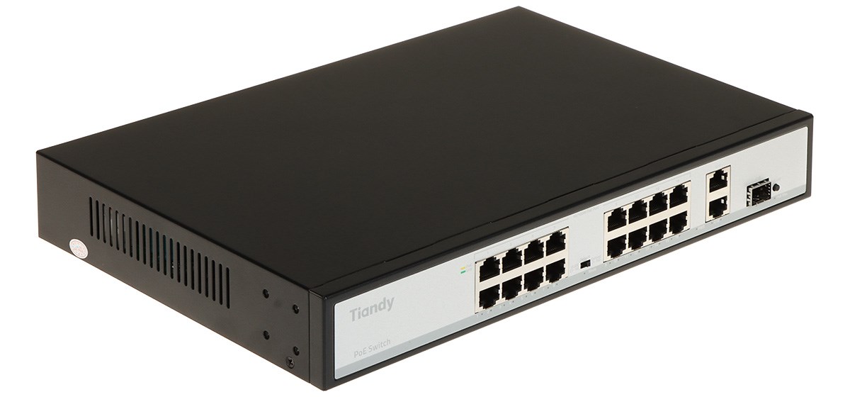 SWITCH POE TC-P3S019 SPEC:H/1621/AT/180 16-PORTOWY SFP TIANDY