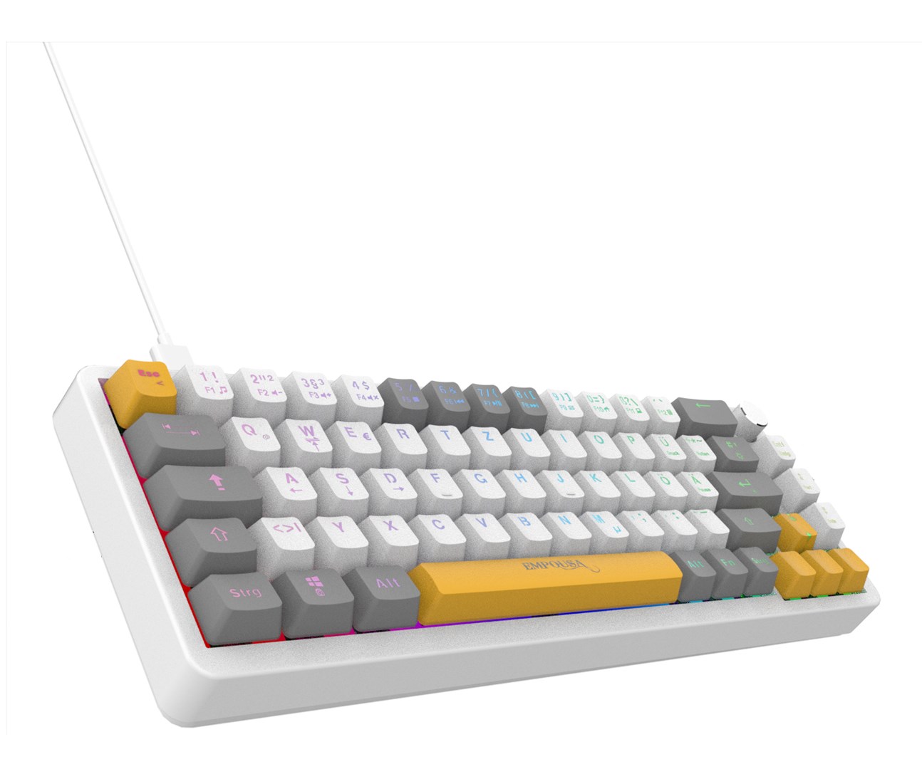 Mehanička gaming tipkovnica INCA IKG-447 Red Switch, bijela boja