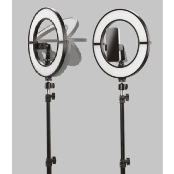 Selfie ring CELLULARLINE Foldy (12" RGB LED, stativ 170 cm, Bluetooth, crna boja)-2