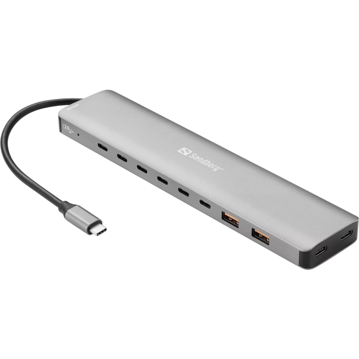 Docking stanica SANDBERG 10-u-1 USB-C (8x USB-C, 2x USB-A, 100W)