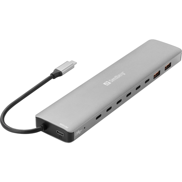 Docking stanica SANDBERG 10-u-1 USB-C (8x USB-C, 2x USB-A, 100W)-1
