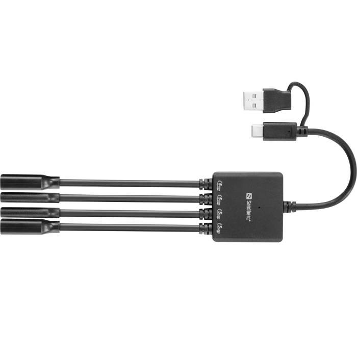 USB Hub SANDBERG USB-C/A na 4 porta (2x USB-A, 2x USB-C), USB 3.0-1