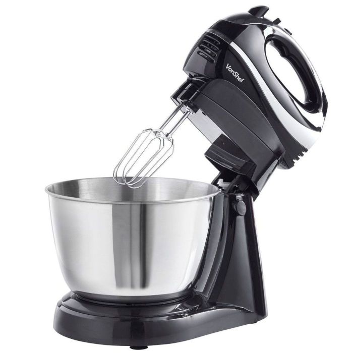 Mikser VONSHEF 2-u-1 ručni i stolni 300W (3.5L posuda), crna boja-1