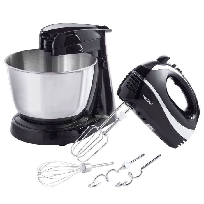 Mikser VONSHEF 2-u-1 ručni i stolni 300W (3.5L posuda), crna boja-2