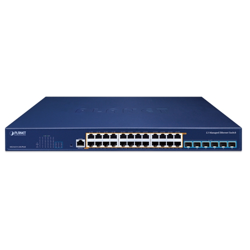 Mrežni switch PLANET MGS-5220-24P4X (24x 2.5G PoE++, 6x 10G SFP+, 720W)