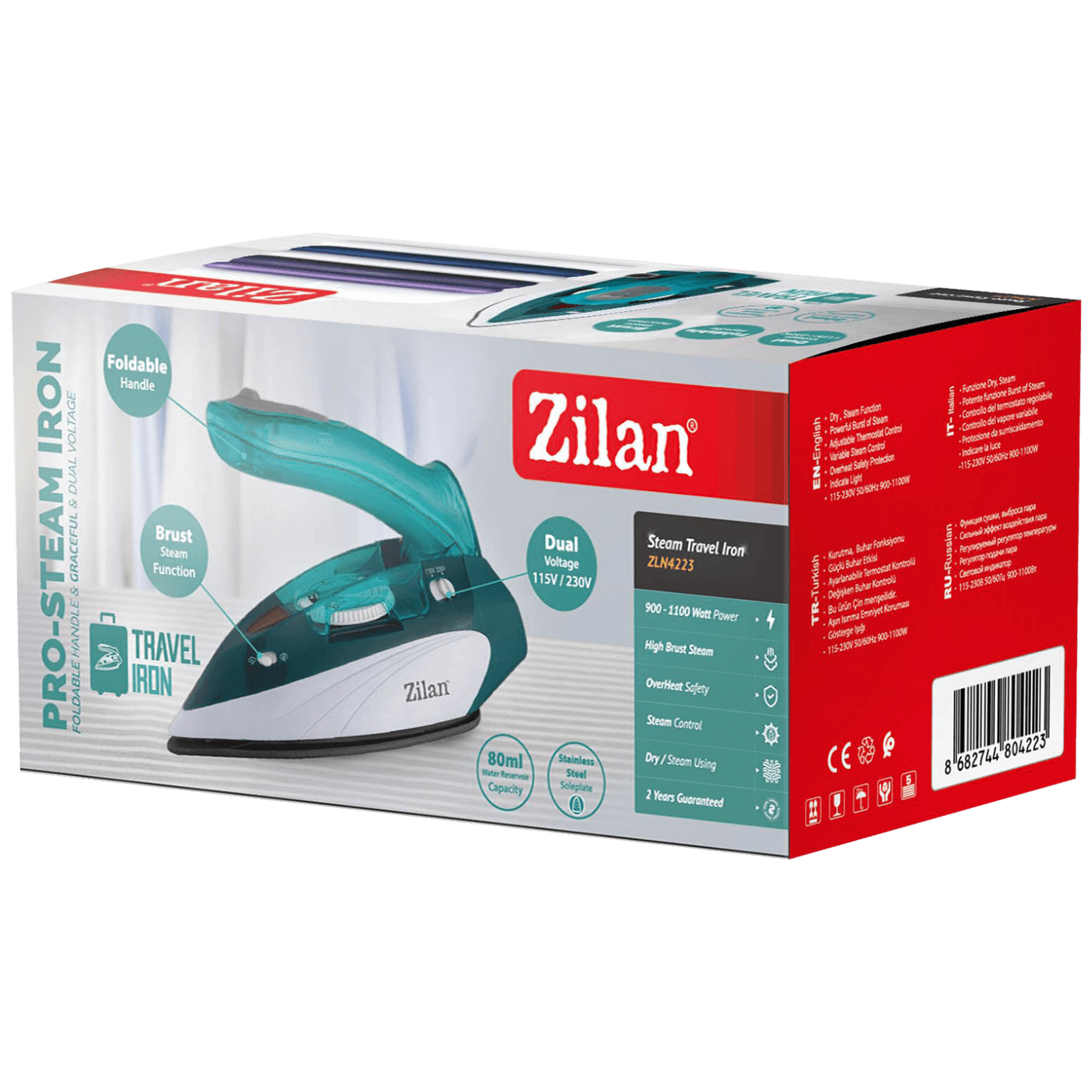 Zilan Glačalo na paru, putna, 1100W - ZLN4223-1