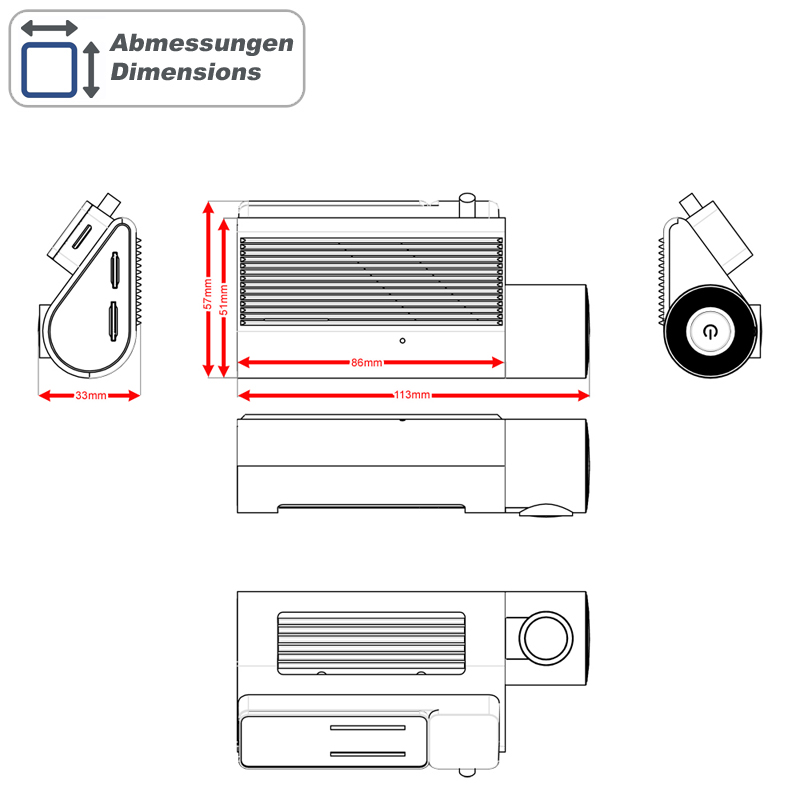 Auto kamera AMPIRE DC2-PRO (2K prednja, 1080p stražnja, 4G LTE, Wi-Fi, GPS)-7