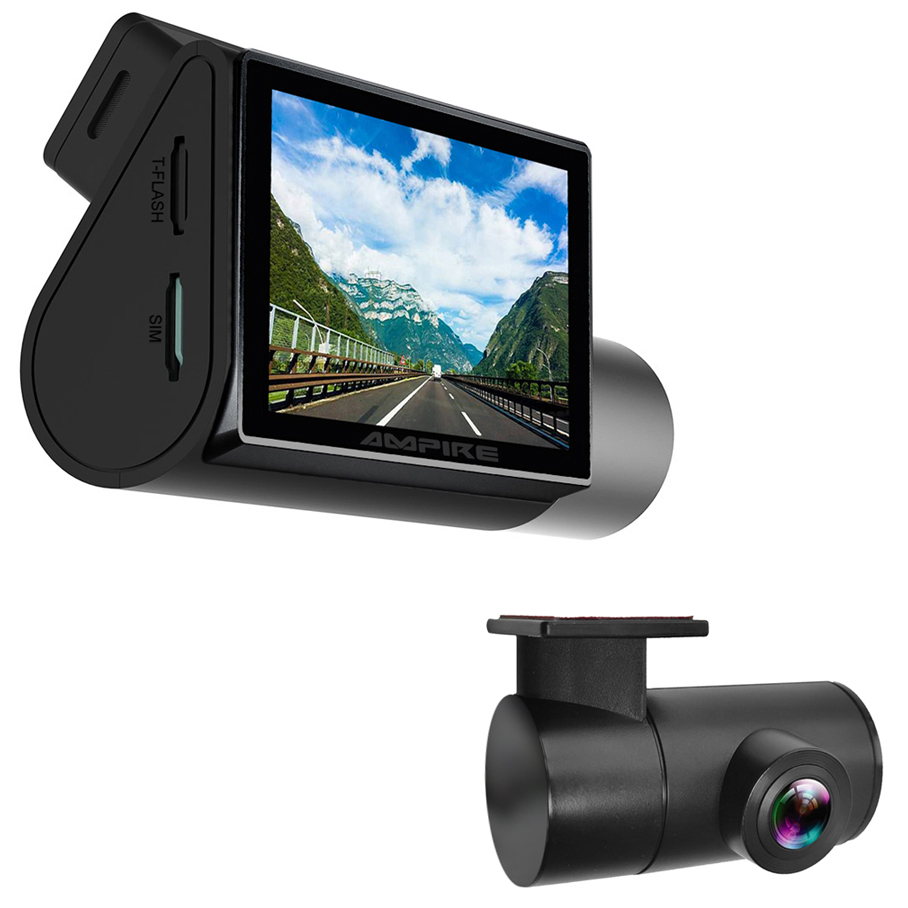 Auto kamera AMPIRE DC2-PRO (prednja 2K + stražnja 1080p, 4G LTE, Wi-Fi, GPS)-1