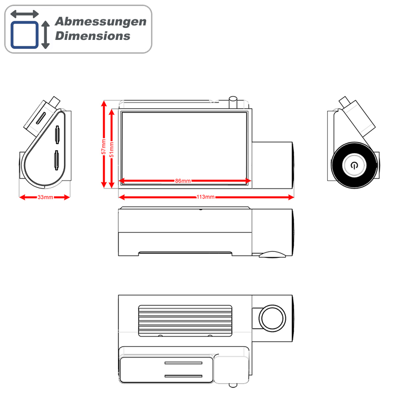 Auto kamera AMPIRE DC2-PRO (prednja 2K + stražnja 1080p, 4G LTE, Wi-Fi, GPS)-10