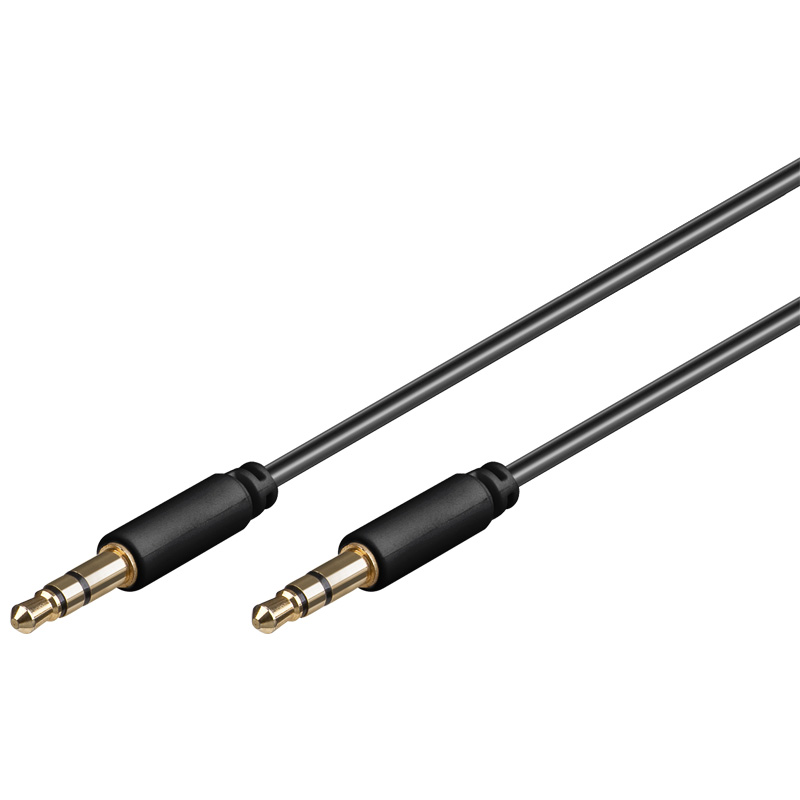Audio kabel GOOBAY 3.5mm na 3.5mm Slim, 3-polni, 2m-0