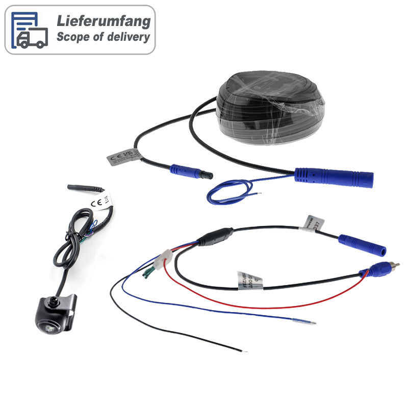 Mini auto kamera za vožnju unatrag AMPIRE KAX602 (AHD 1080P, 180°, IP69K, crna boja)-1