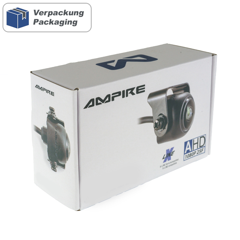Mini auto kamera za vožnju unatrag AMPIRE KAX602 (AHD 1080P, 180°, IP69K, crna boja)-7