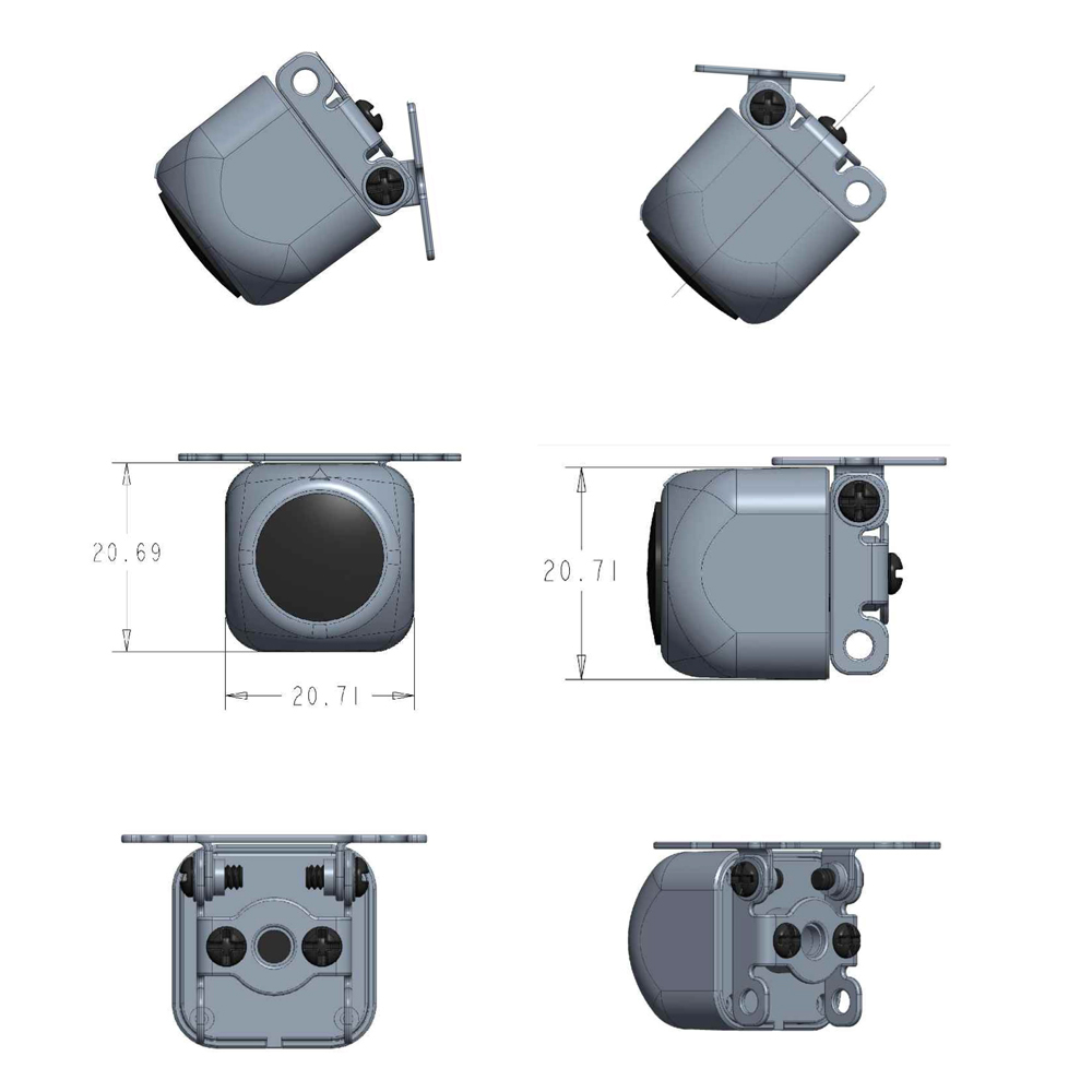 Mini kamera za vožnju unatrag AMPIRE KAX702 (AHD 1080P / CVBS)-4