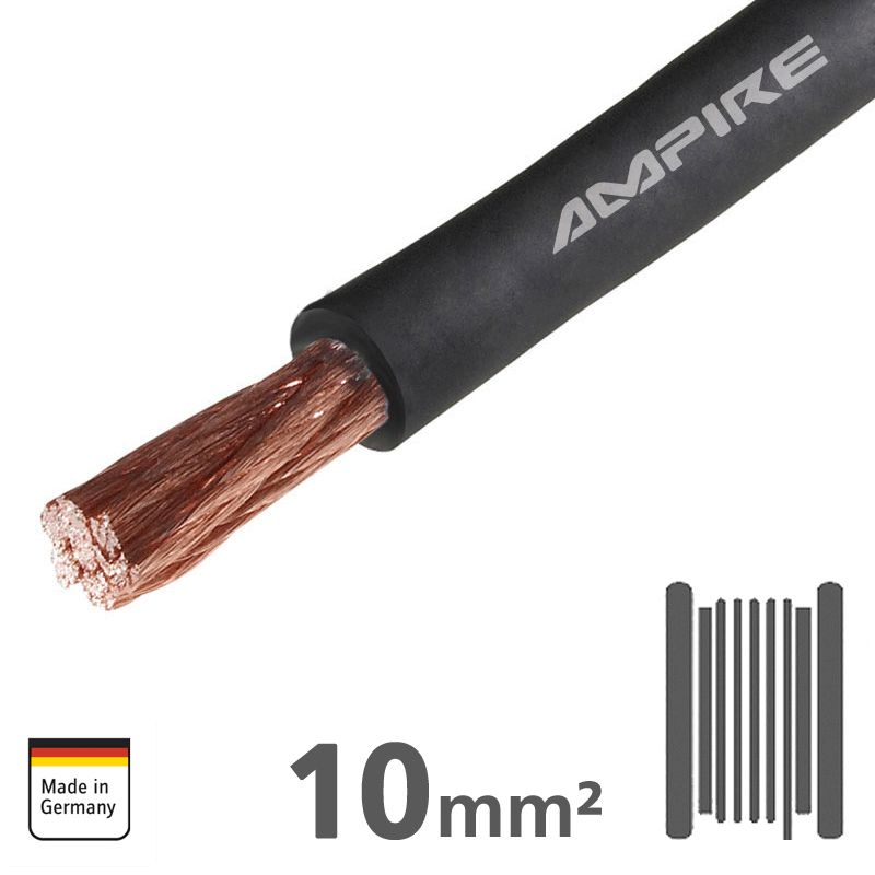 Kabel za napajanje AMPIRE X-Link 10mm² (8AWG), 35m, crna boja-1
