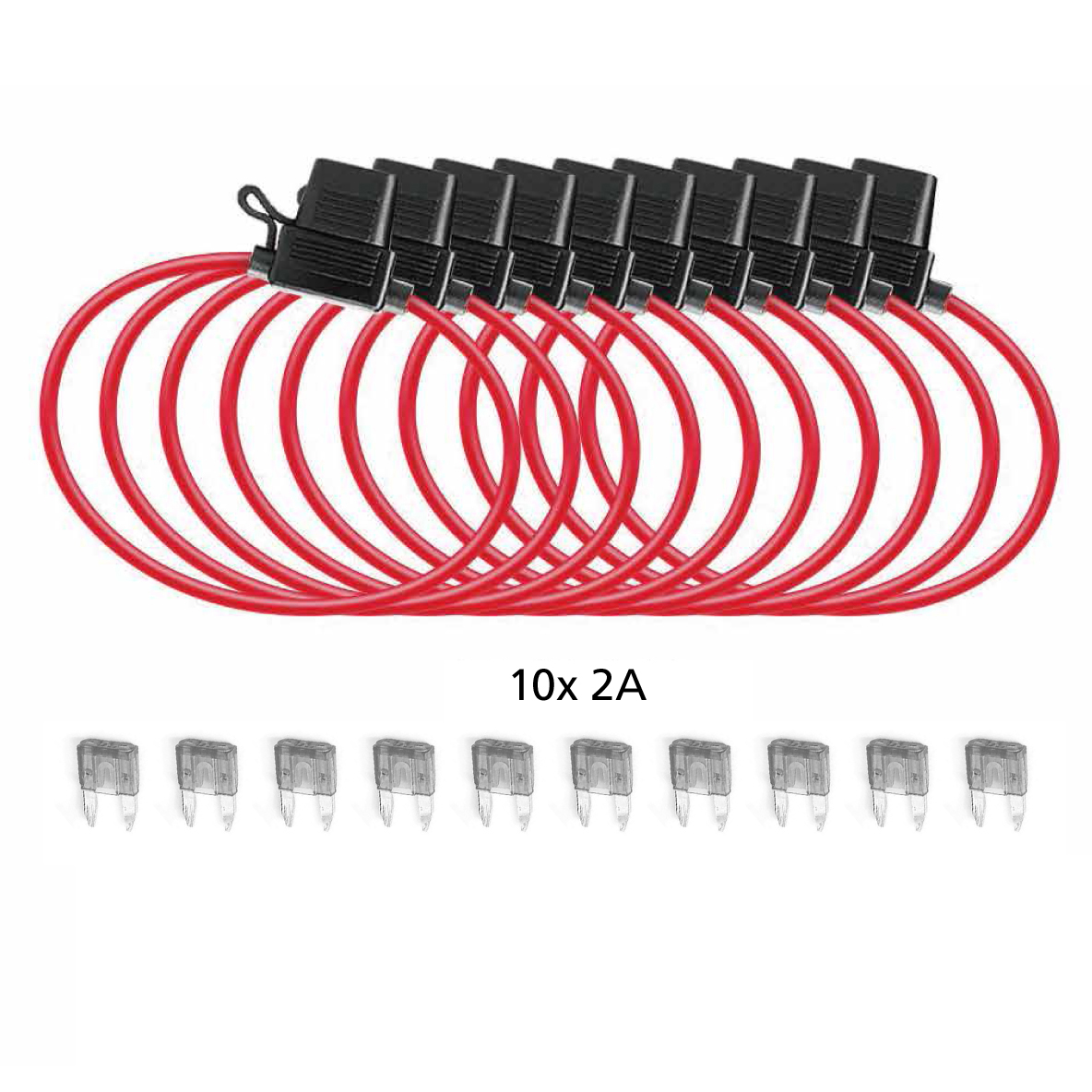 Kućište osigurača AMPIRE vodootporno za MINI osigurač 2A (1.3mm², 10 komada)-5