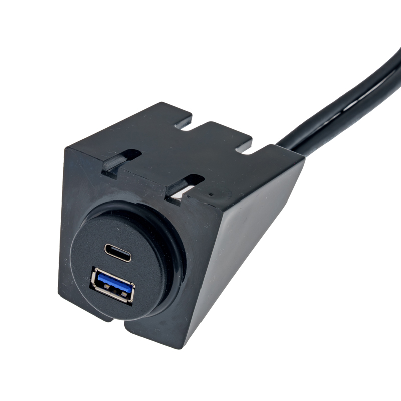 Ugradbena utičnica AMPIRE USB-A i USB-C na 2x USB-A, 60 cm-9