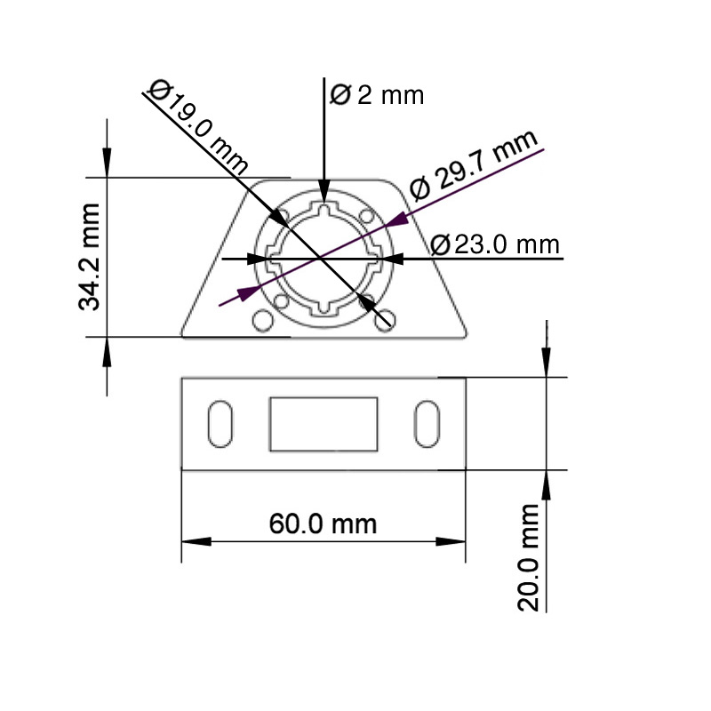 Ugradbena utičnica GOOBAY USB 2.0 A-ženski na A-muški, 2m-2