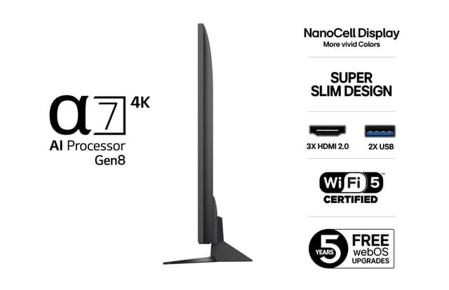 TV LG 65NANO82A6B (65", 4K UHD, LED, α7 AI Gen8, HDR10, webOS, crna boja)-3