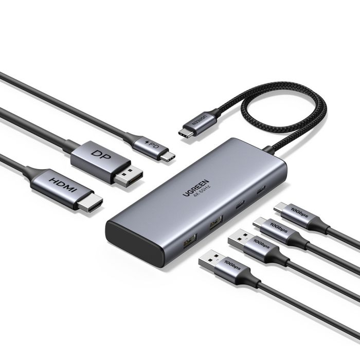 USB-C Hub UGREEN 7-u-1 (HDMI, DisplayPort, 4x USB, PD 100W)-0