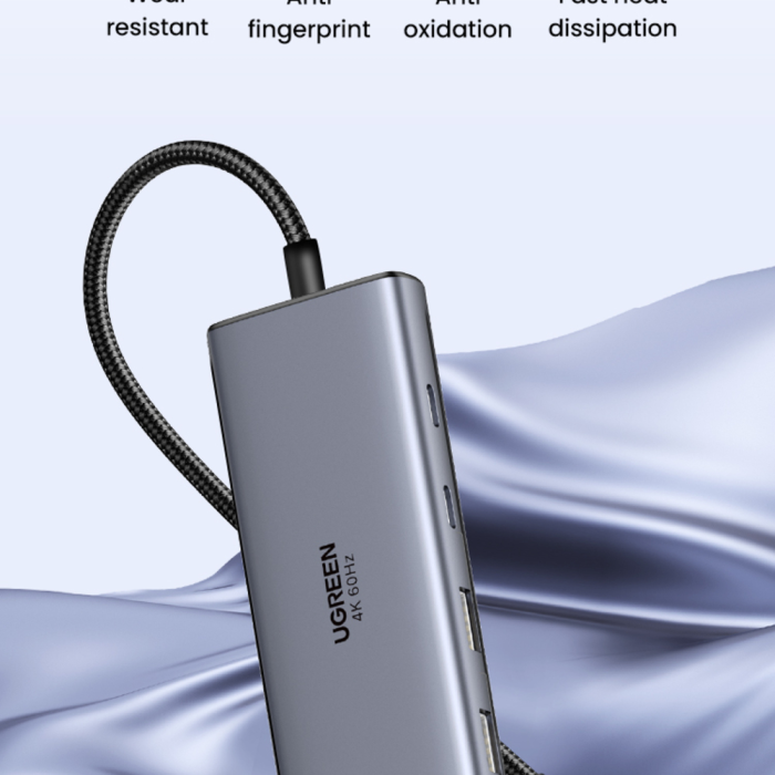 USB-C Hub UGREEN 7-u-1 (HDMI, DisplayPort, 4x USB, PD 100W)-2
