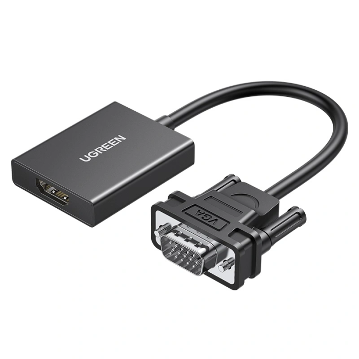 Adapter UGREEN CM513 VGA na HDMI (1080p, 3.5mm Audio, USB-C napajanje)