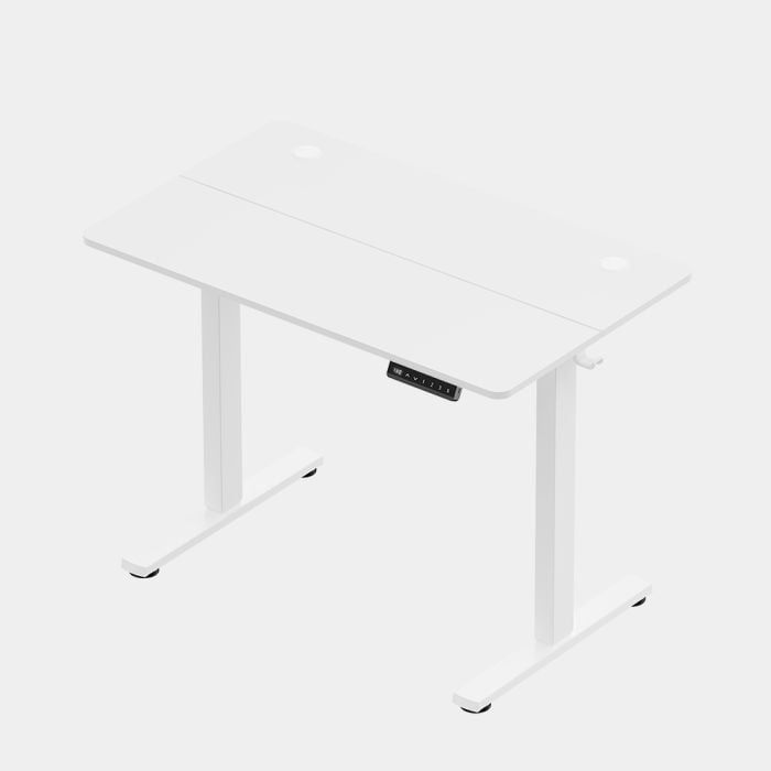 VonHaus barva svetel les električno nastavljiva dvižna pisalna miza 100 × 60 cm z USB-C polnilnim priključkom-7