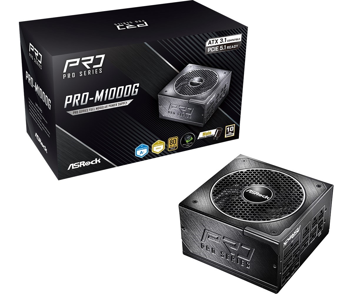 Napajanje za računalo ASROCK PG1000W PRO (1000W, 80 PLUS Gold, modularno)-0