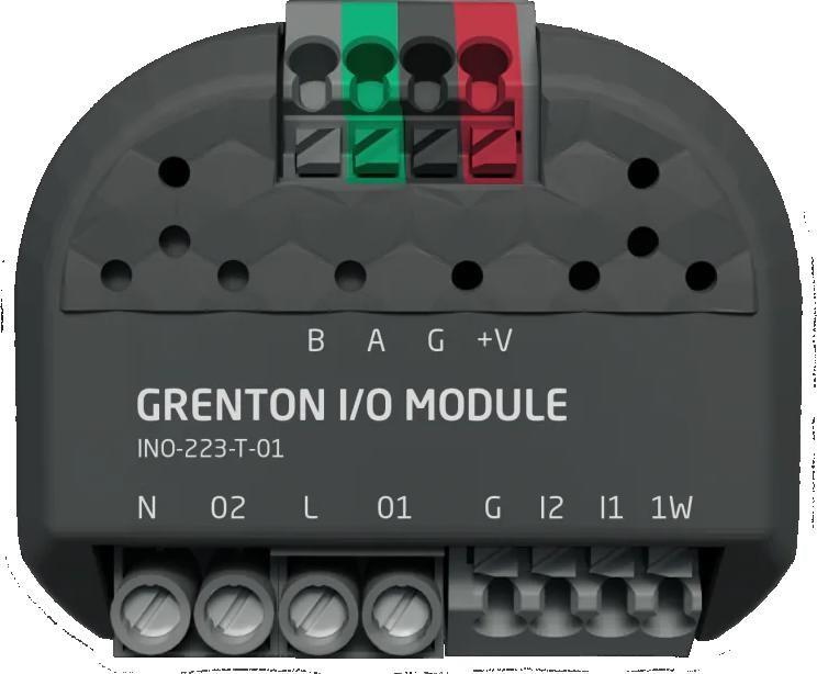 Moduł wejść cyfrowych (2 wej.) oraz wyjść przekaźnikowych (2 wyj.) Grenton / wspiera 1-wire / montaż dopuszkowy / TF-Bus v.2