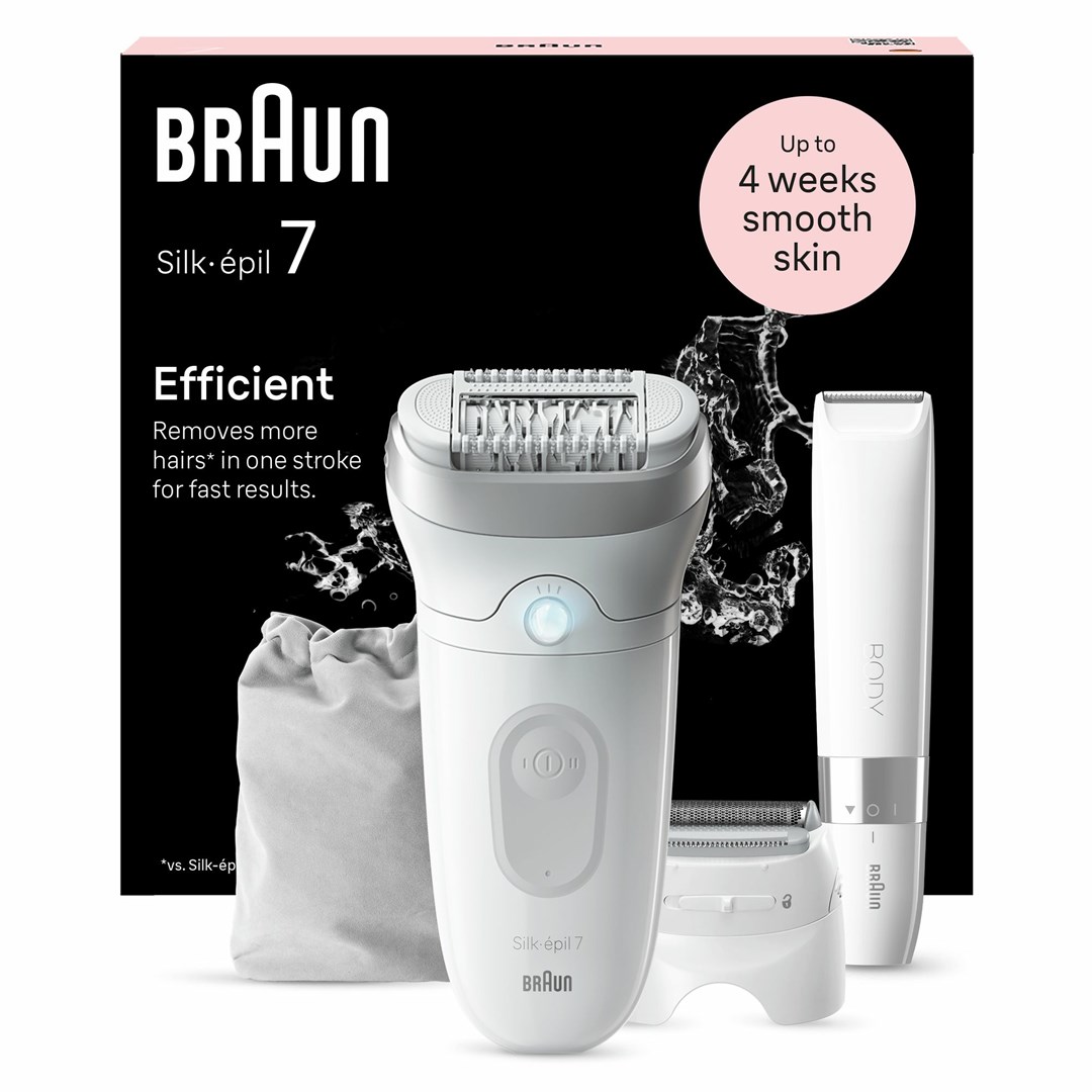 Braun Silk-épil 7 7-441 40 tweezers Silver, White-1