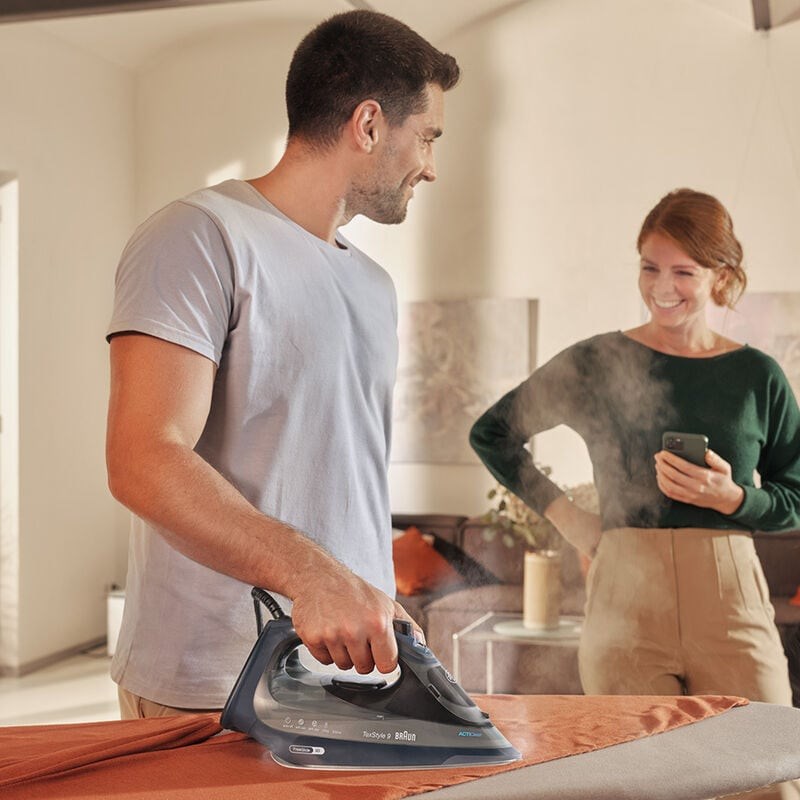 Braun TexStyle 9 0127409002 iron Steam iron EloxalPlus soleplate 3200 W Dark Blue-3