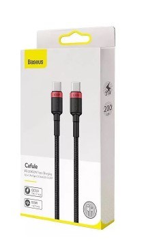 Kabel BASEUS Cafule USB-A na USB-C 2m 2A (CATKLF-AL91), crno-siva boja-5