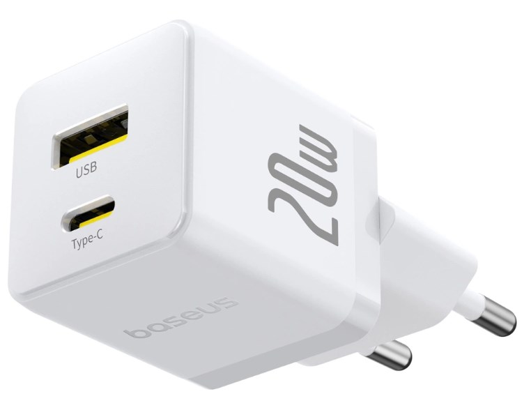 Zidni punjač BASEUS GaN5 Pro Mini 20W (1x USB-C), bijela boja-1