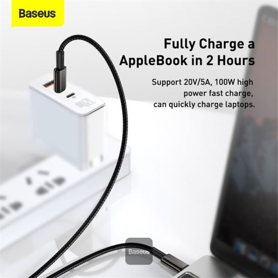 Baseus CATWJ-01 USB cable 1 m USB C 100 W Black-2