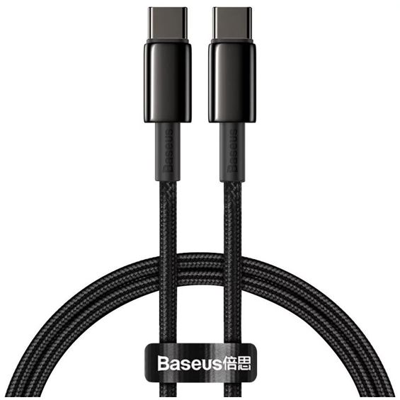 Baseus CATWJ-01 USB cable 1 m USB C 100 W Black