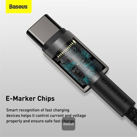 Baseus CATWJ-01 USB cable 1 m USB C 100 W Black-4