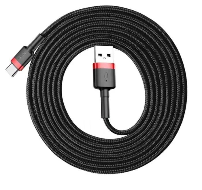 Baseus CATKLF-U91 USB cable USB 2.0 3 m USB A USB C Black, Red-0