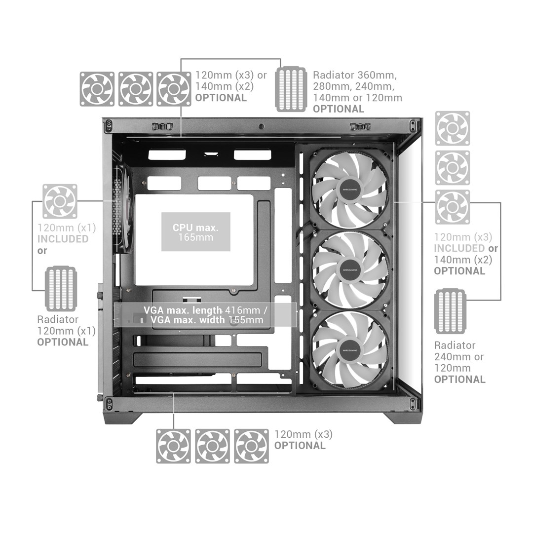 TACENS MARS MC-V5 4xARGB USB-C ATX-obudowa/cases-8