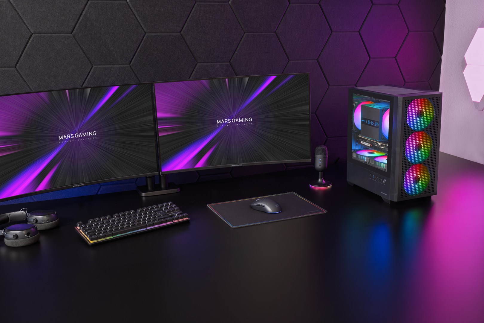 TACENS MARS MC-VECTOR 4xARGB USB-C mATX- obudowa/cases-9