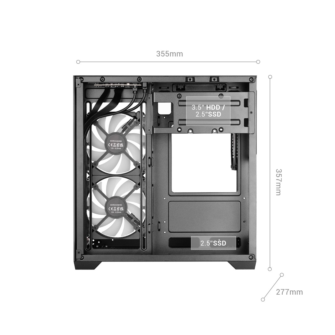 TACENS MARS MC-VIEW3 3xARGB USB-C mATX- obudowa/cases-6