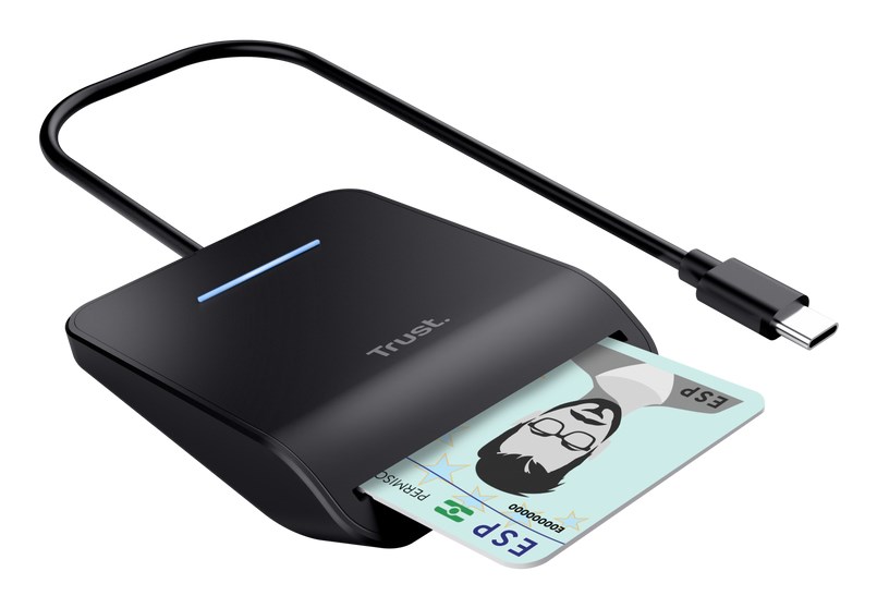 Trust Primo smart card reader Indoor USB USB Type-C Black-3