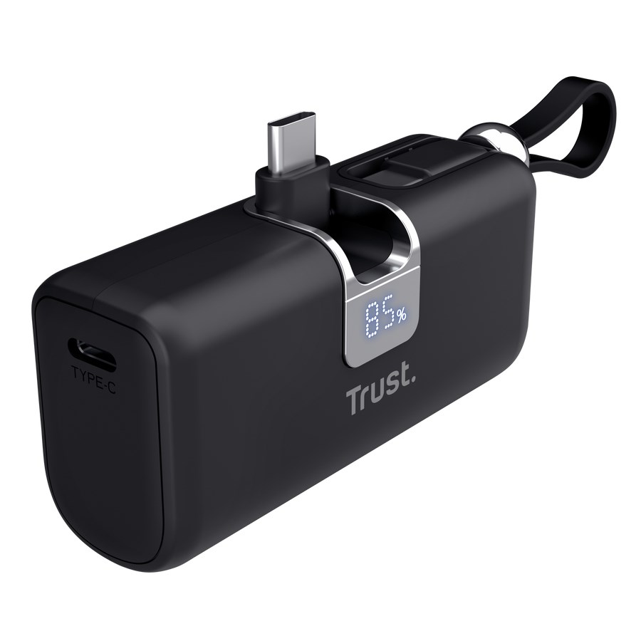 Prijenosna baterija TRUST Pacto 5000 mAh crna boja-1
